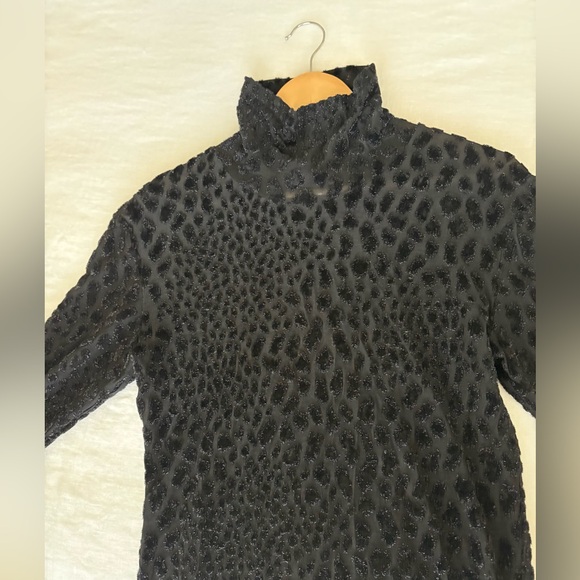 Caroline Constas Black Textured Turtleneck - Picture 4 of 5